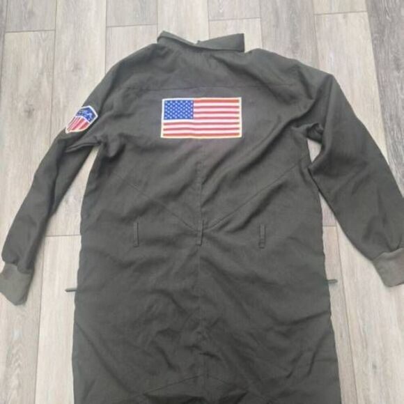 Tipsy Elves Squadron Pilot one piece outfit size large (maybe xl too) green, poc - Picture 14 of 15